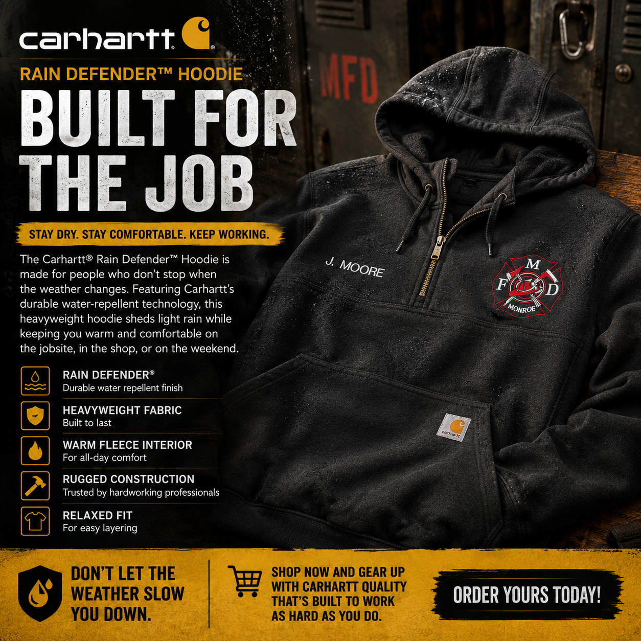 Carhartt® Rain Defender™ Hoodie – Built for the Job
